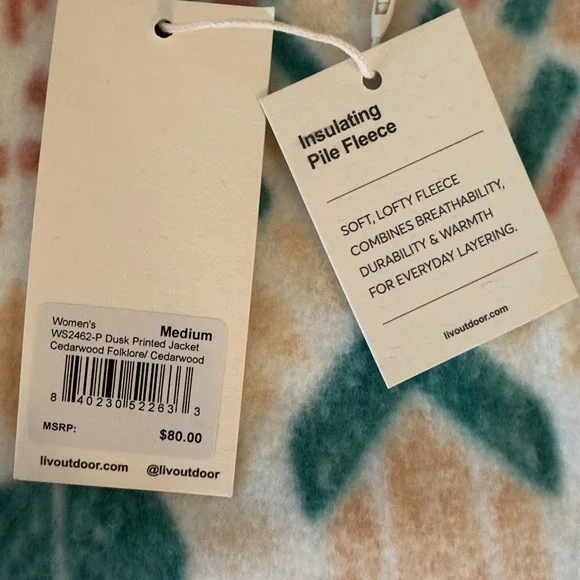 NEW Liv Outdoor Insulating Fleece Dusk Jacket/Shacket-Cedarwood Folklore-Size M - Picture 4 of 16
